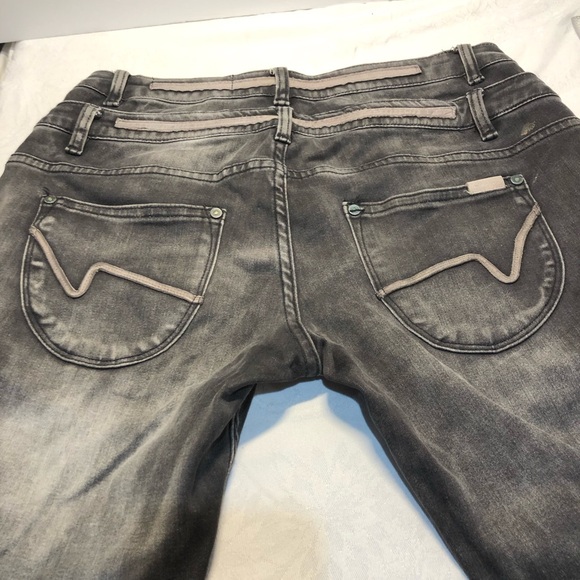 Circle of Trust Black Salt Wash Regular Fit double waist Jeans Size 30 - Picture 4 of 12